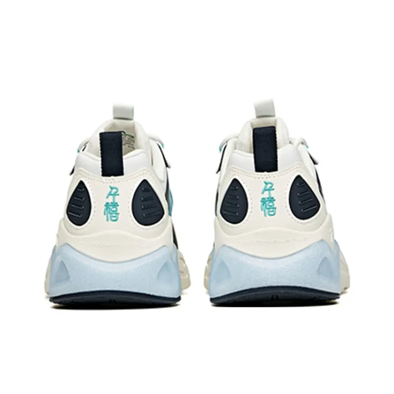 Anta Millennium 2.0 Anti Slip Wear Resistant Low Top Chunky Sneakers White Blue-4