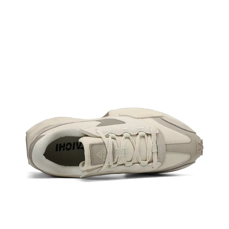 PEAK 70S Taichi Wear-Resistant Slip-Resistant Low-Top Casual Shoes Women's Ecru-4