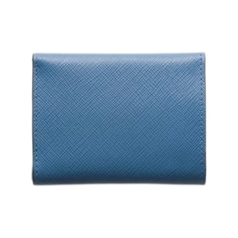 PRADA Saffiano Leather Wallet Regular Men's Blue-1