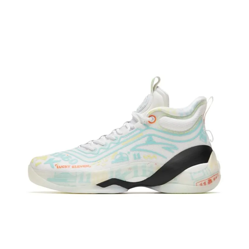Anta KT7 Pro KT 7 Lucky 11 Lucky 11 Anti Slip Wear Resistant High Top Basketball Shoes Men's Blue White Black-0