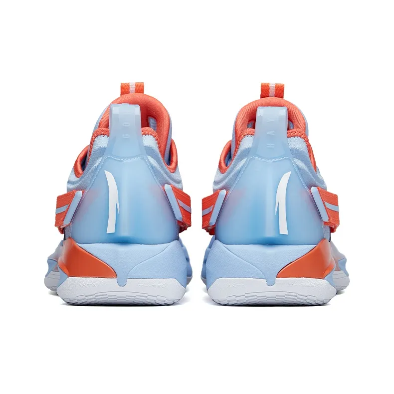 ANTA GH3 Basketball Shoes Men Low Top Blue/Orange-4