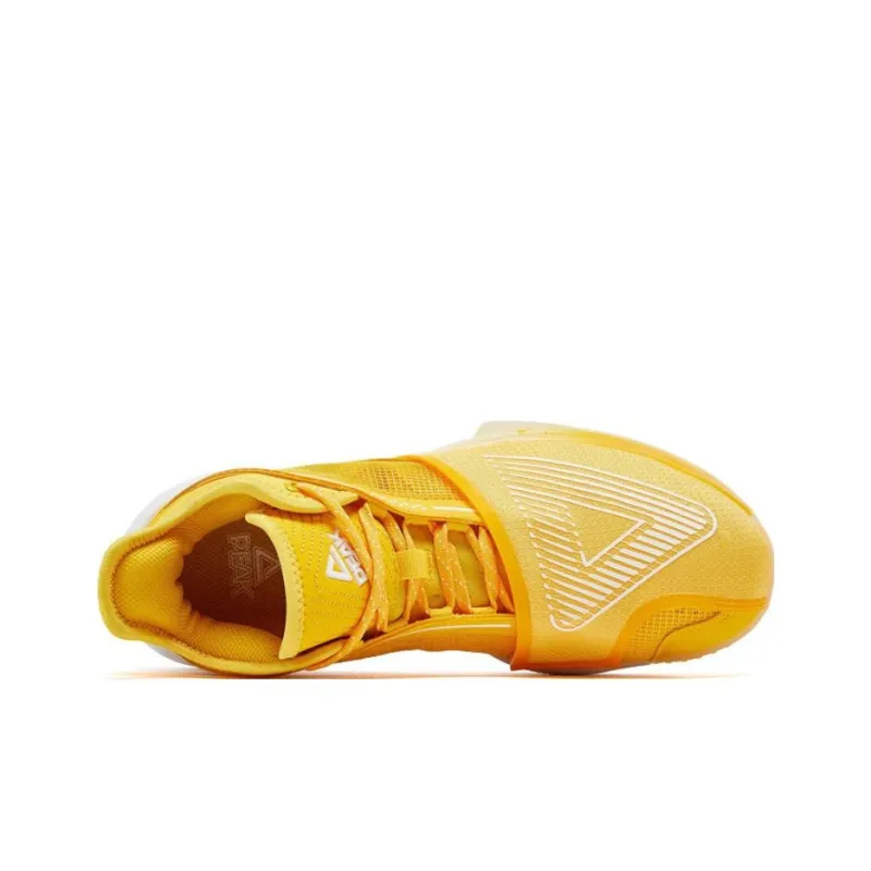 PEAK State Extremely Large Triangle 1.0 Basketball Shoes Unisex Mid Top Bright Yellow-5