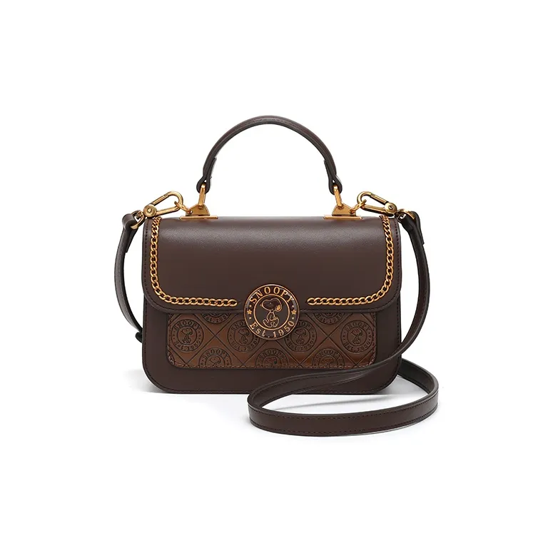 SNOOPY PU Shoulder Bag Women's Coffee-0
