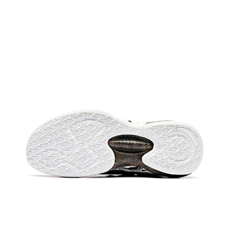 Anta UFO2.0 Mid Top Basketball Shoes Men's Black White-5