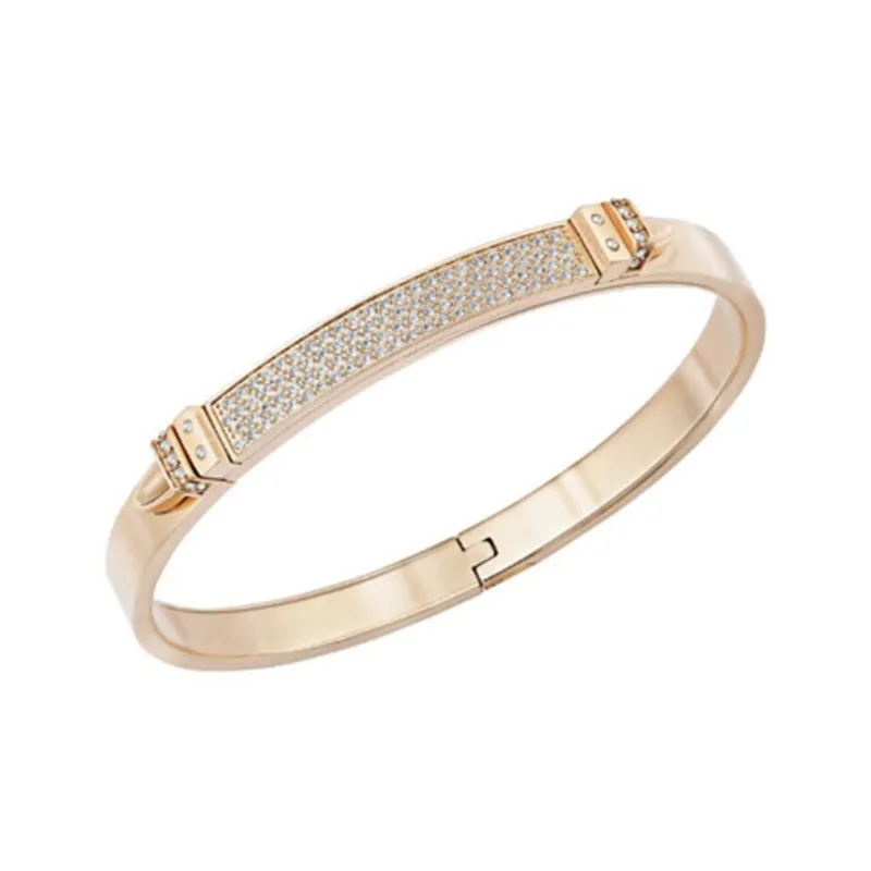 Swarovski Silver-Plated Bangles Women's Rose Gold-1