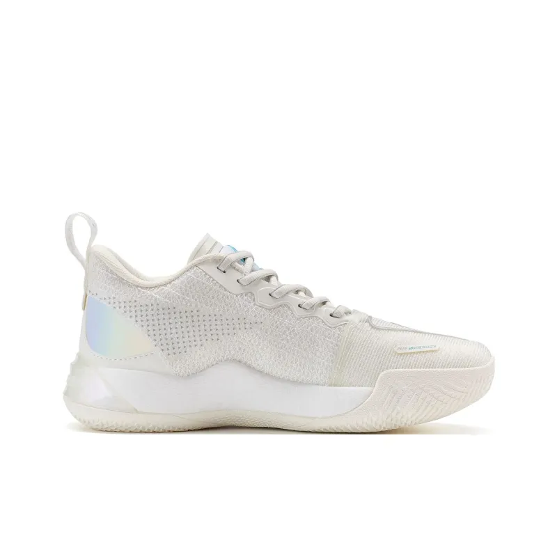 PEAK Surfing The Big Triangle 2.0 Anti Slip Wear Resistant Low Top Basketball Shoes Women's Beige-1