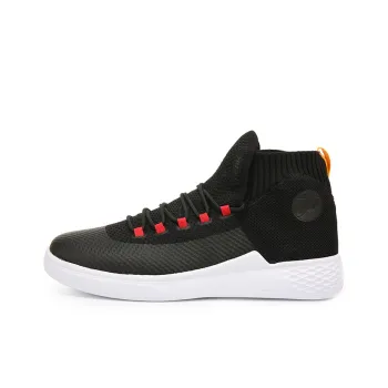 PEAK Magic Bullets Anti-Slip And Wear-Resistant Breathable High-Top Casual Shoes Men's Black White
