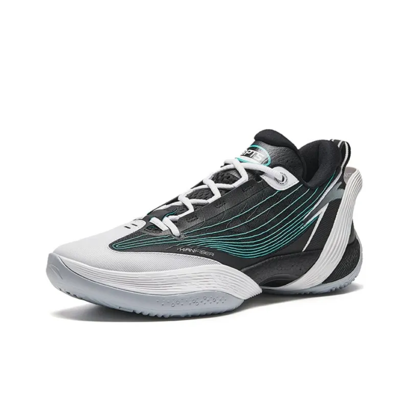 Anta Three point Rain1.0 V2 Cement Killer Cushioning Slip Resistant Low Top Basketball Shoes Men's Blue Gray-1