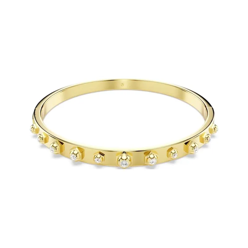 Swarovski Faux Crystal Gold-Tone Plated Bangles Women's Gold-0