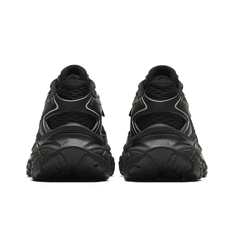 ANTA Star Moon Series Chunky Sneakers Women's Low Top Gray Black-3