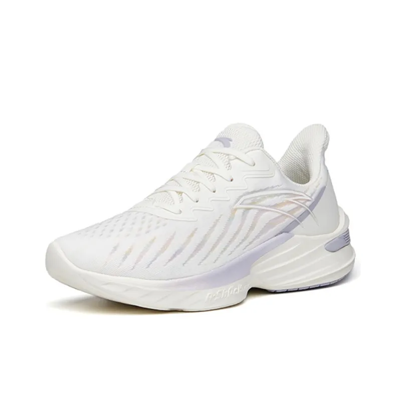 Anta DuCi1 Cushioning Anti Slip Wear Resistant Breathability Low Top A shock Running Shoes Women's Ivory White-2