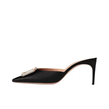 Malone Souliers Closed Toe Slippers 7cm Women's Black
