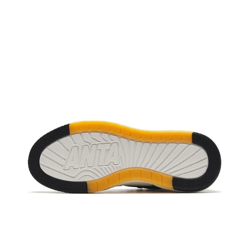 Anta 982EVO Anti Slip Wear Resistant Low Top Skateboard Shoes Women's White Green Yellow-4