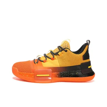 PEAK Flash Cushioning Anti Slip And Wear Resistant Coverage Balance Low Top Basketball Shoes Men's Orange Yellow