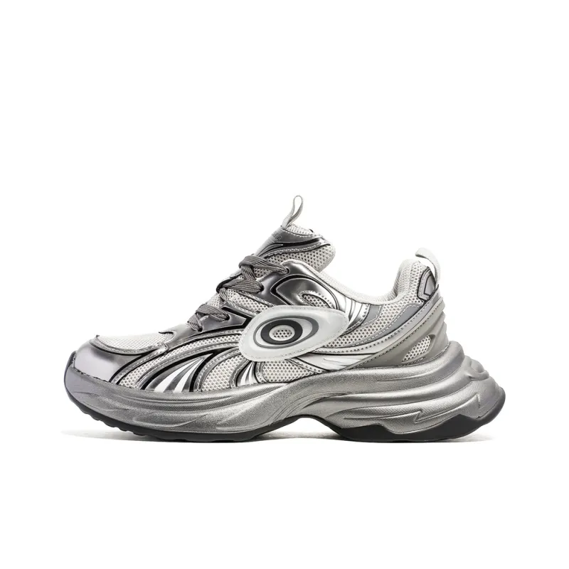 ZOIBBOE Anti Slip Wear Resistant Breathable Height Increasing Low Top Chunky Sneakers Unisex-6
