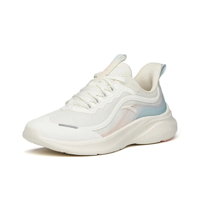 Anta Feihong Cushioning Anti-Slip And Wear-Resistant Low-Top Running Shoes Women's White Blue-2