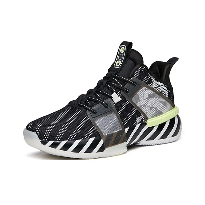 ANTA Impact 1 Basketball Shoes Men Mid Top Black/ANTA White-2