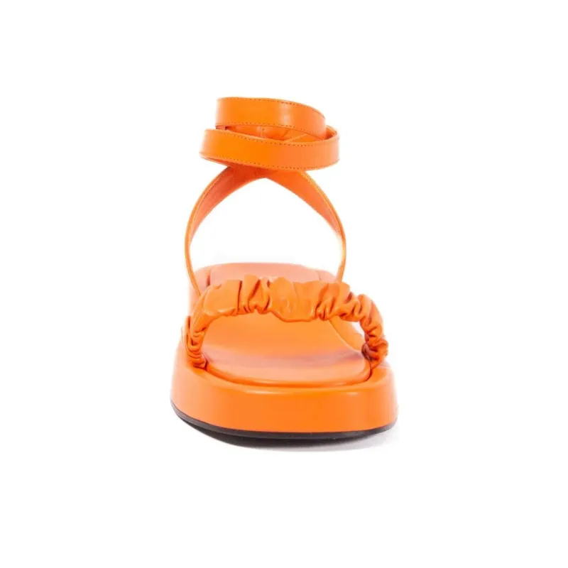 Elleme Chouchou One Strap Sandals 3.5cm Women's Orange-5