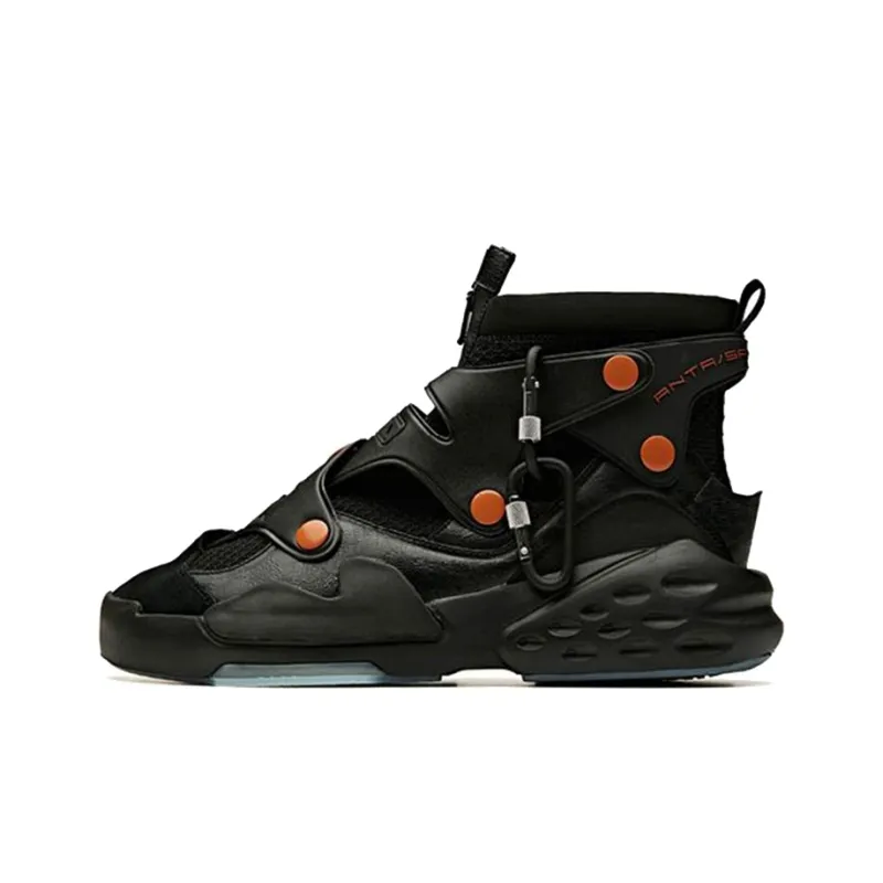 ANTA Bastard Casual Shoes Men High Top Black/Bronze/Oxygen Blue-0