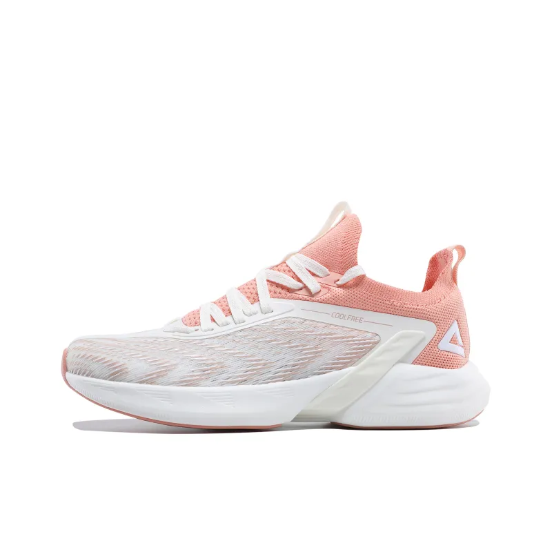 PEAK Light Speed 002 PRO Low Top Running Shoes Women's Pink Ecru-0