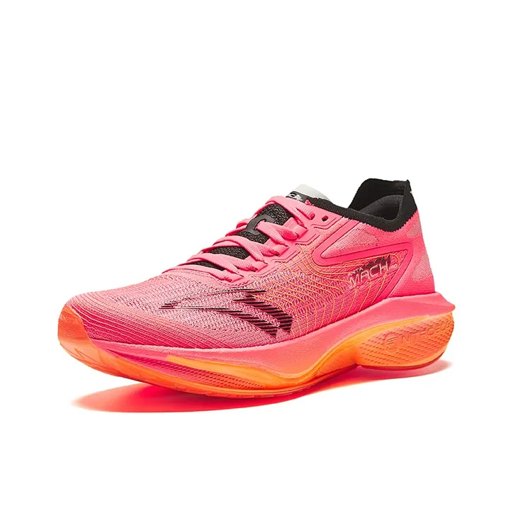 Anta Mach 4 Generation PRO Durable Breathable Lightweight Low Top Long Distance Running Shoes Men's Radiant Pink-1