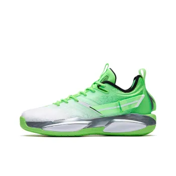 ANTA GH3 Basketball Shoes Men Low Top ANTA White/Fluorescent Iridescent Green/Black