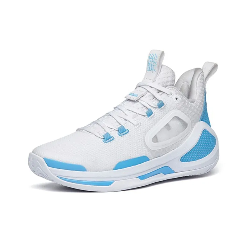 ANTA Alien 3 Basketball Shoes Men Mid Top ANTA White/Light Purple Blue-2