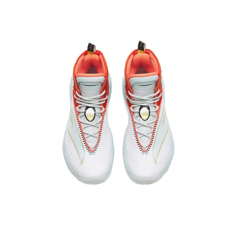 Anta KT8 KT 8 'Sun Wukong' Cushioning Anti-Slip And Wear-Resistant High-Top Basketball Shoes White Red-2