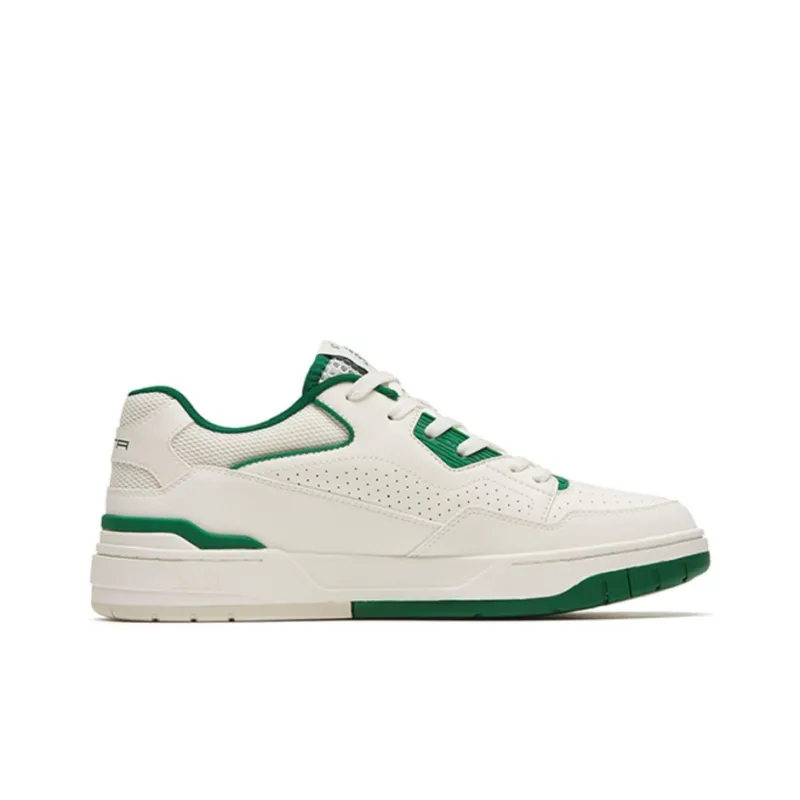 Anta Flame 4.0 Anti Slip Wear Resistant Low Top Skateboard Shoes Men's White Green-1