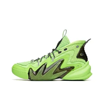Anta Berserk 2 Cushioning Anti Slip And Wear Resistant High Top Basketball Shoes Men's Black Green White