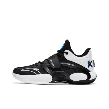 Anta KT SPLASH V Tiger Whale Cushioning Anti Slip And Wear Resistant Mid Top Basketball Shoes Black White