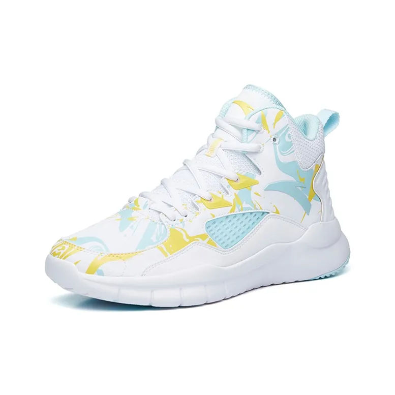 ANTA Star Trail 4 Basketball Shoes Men High Top White/Glacier Blue-1