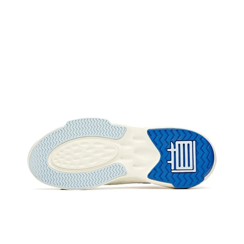 Anta C37 Series Mid-Top Skateboard Shoes Men's White Blue-3