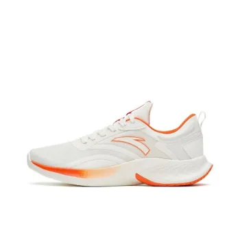 Anta Stinger SE Anti Slip Wear Resistant Low Top Running Shoes Men's White Orange