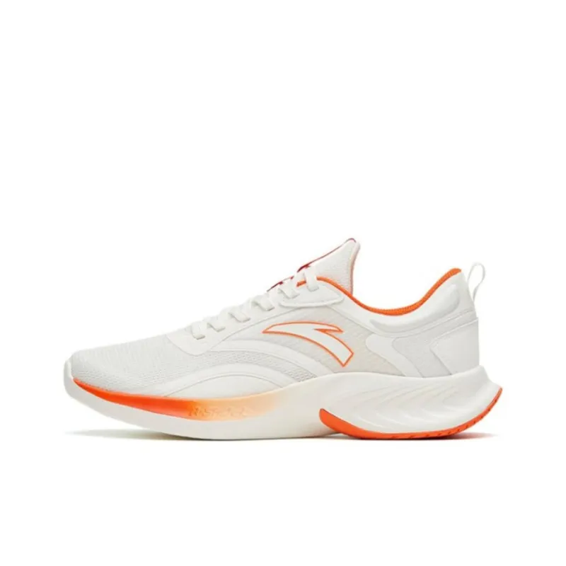 Anta Stinger SE Anti Slip Wear Resistant Low Top Running Shoes Men's White Orange-0