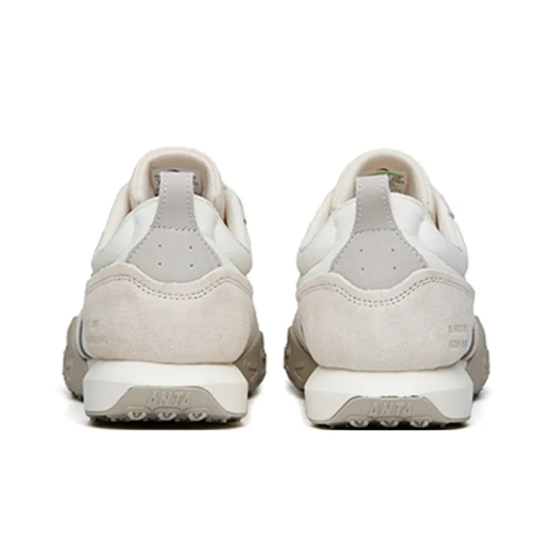 Anta HERITAGE Anti-Slip Wear-Resistant Low-Top Sports Casual Shoes Men's White Gray-4