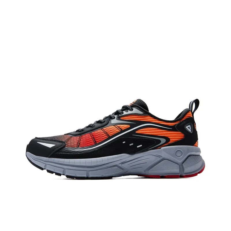 PEAK OG 7000 Low Top Running Shoes Men's Black Orange Vintage-0
