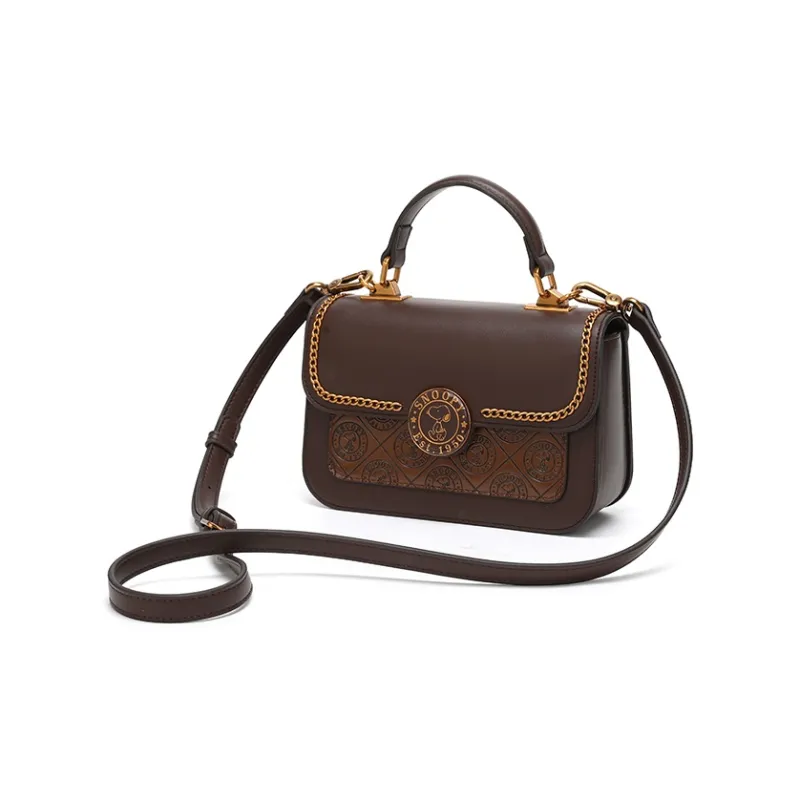 SNOOPY PU Shoulder Bag Women's Coffee-2