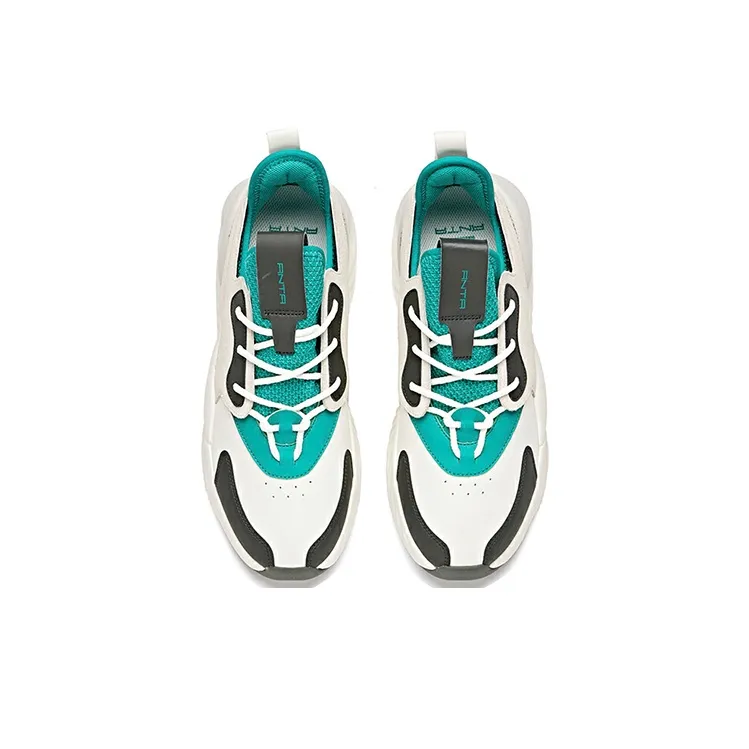 Anta Unruly Series Wear Resistant Coverage Low Top Chunky Sneakers Men's Seaweed Green-2