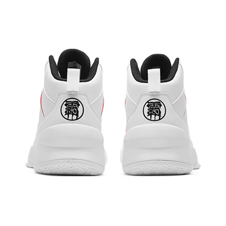 Anta Bastard War Armor Anti Slip Wear Resistant Mid Top Vintage Basketball Shoes Men's White-3