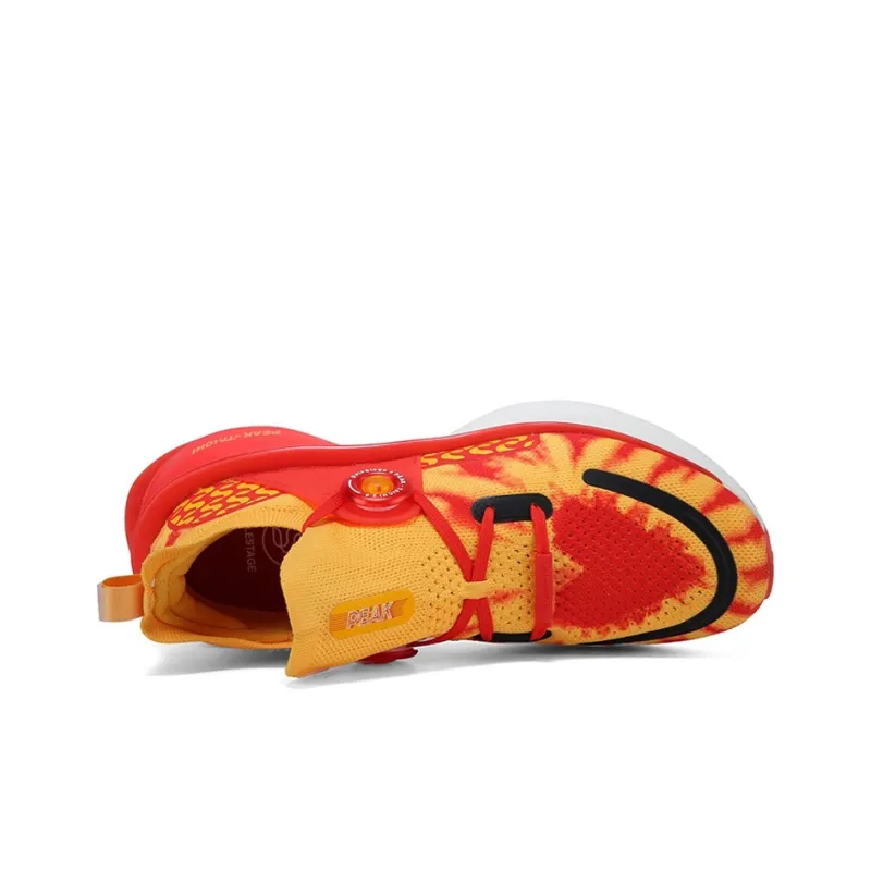 SoleStage PEAK Tai Ji2.0 Cushioned Slip-Resistant Abrasion-Resistant Low-Top Running Shoes Yellow Red-3