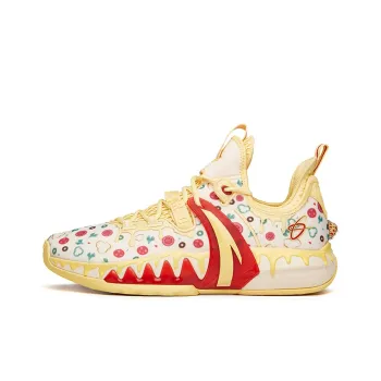 Anta GH2 Anti Slip Wear Resistant Low Top Performance Basketball Shoes Men's Yellow White Red