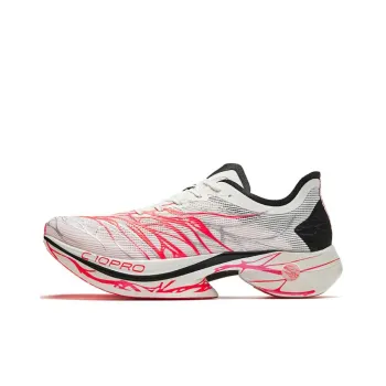 Anta C10 Pro Cushioned Slip Resistant Low Top Running Shoes Men's White Red