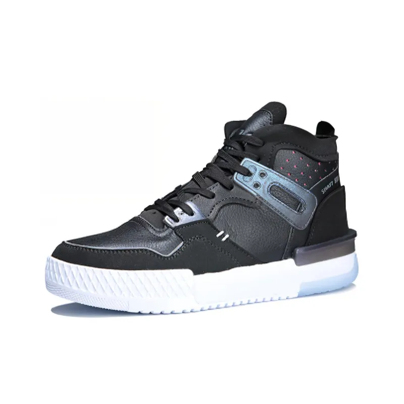 PEAK Taichi 910 Cushioning, Slip Resistant, And Breathable High Top Vintage Basketball Shoes Women's Black-2