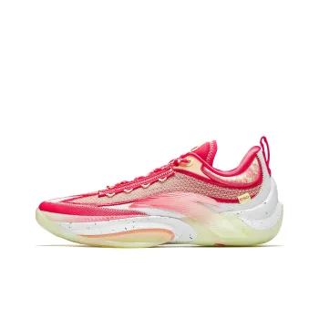 Anta Instantaneous 1 Cushioning Wear Resistant Low Top Basketball Shoes Men's Red Pink White
