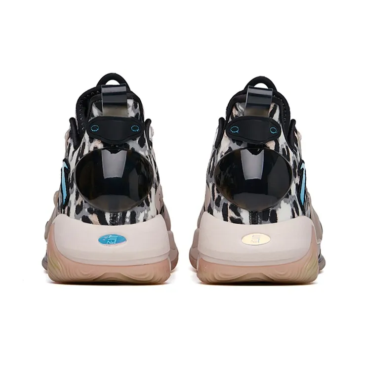 ANTA Frenzy 3 Pro Basketball Shoes Men Mid Top Lotus Gray/Wheat Pink/Ivory White-3