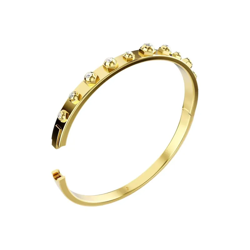 Swarovski Faux Crystal Gold-Tone Plated Bangles Women's Gold-3