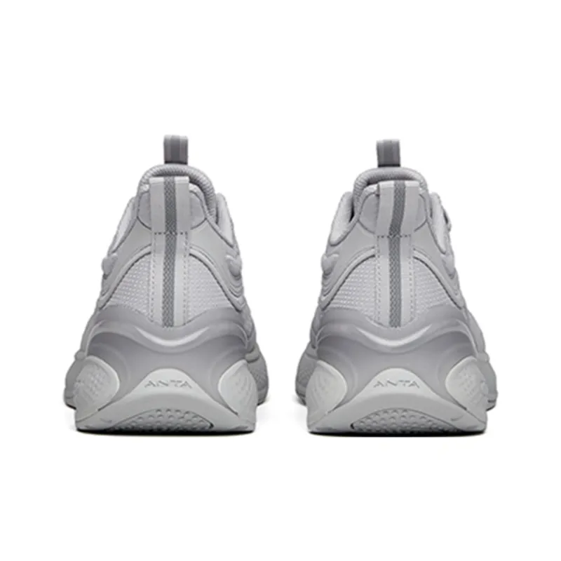 Anta C37 2.0 Cushioned Abrasion Resistant Slip Resistant Low Top Running Shoes Men's Cloud Gray-4
