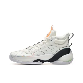 ANTA KT7 Basketball Shoes Men High Top Ivory White/Magic Orange/Gray
