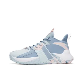 Anta Speedy Cushioning Abrasion Resistant Support Low Top Basketball Shoes Men's Blue